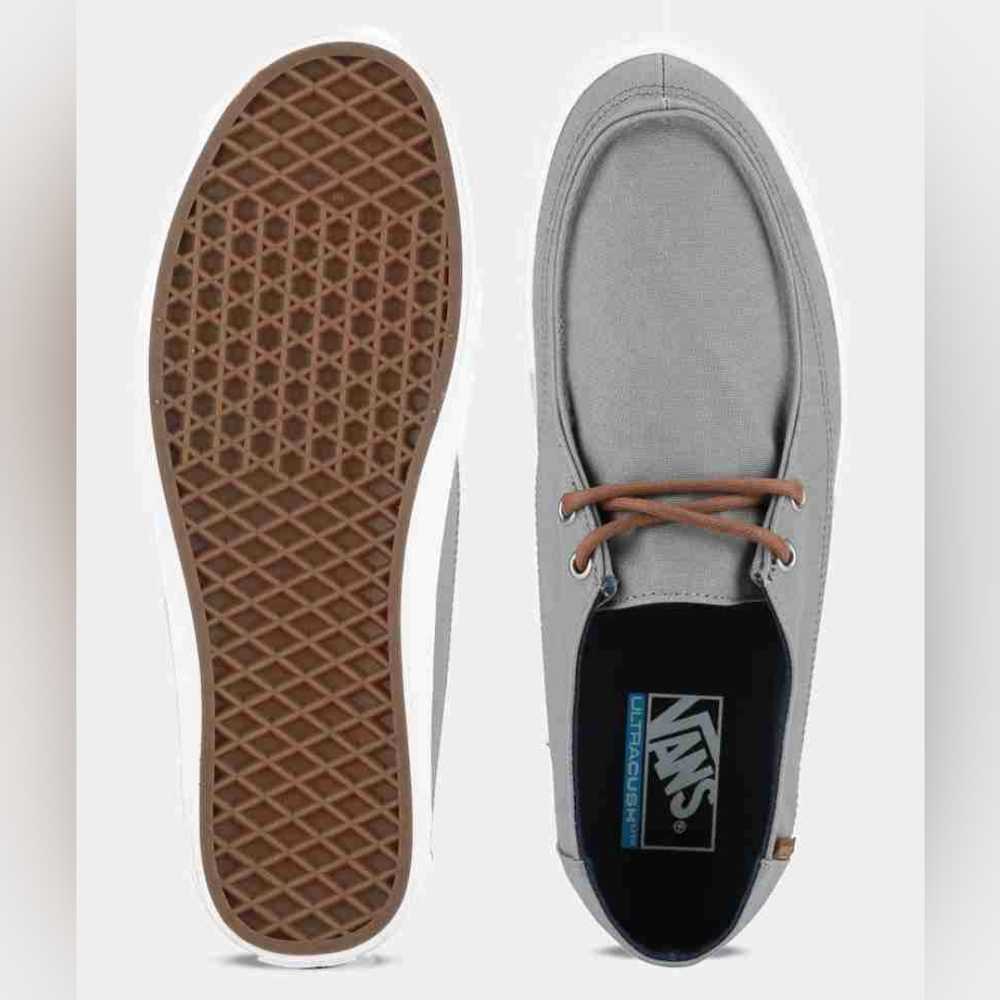 Vans Unisex Gray Rata Vulc SF Trainers canvas surf sider shoes mens size…